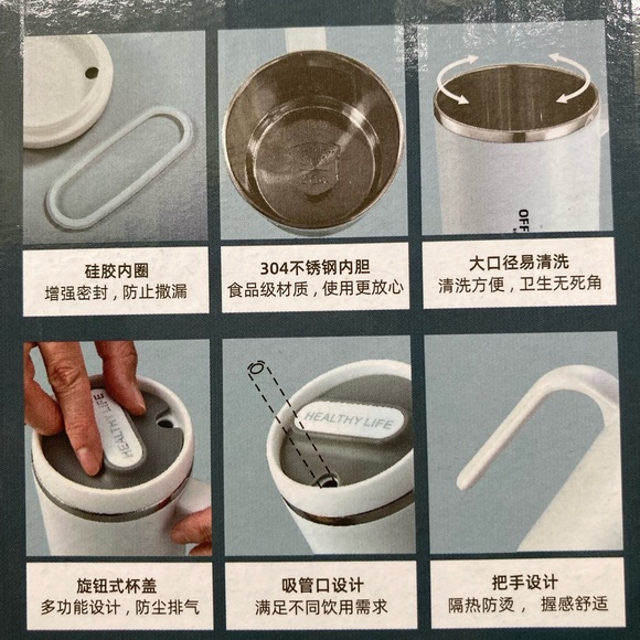 Taza térmica para café Nueva color lila 500ml - 16.9 oz - Picture 3 of 3